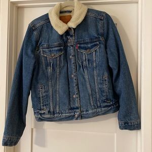 Levi denim/sherpa lined jacket